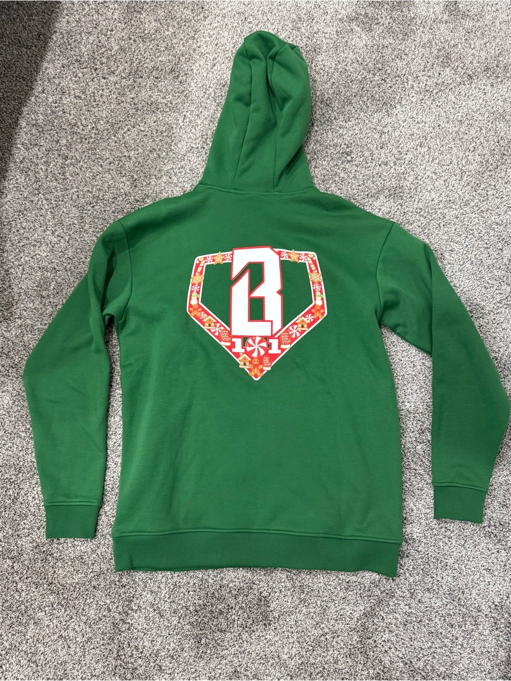 Baseball Lifestyle 101 Holiday Home Plate Hoodie, Size Mens Medium